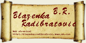 Blaženka Radibratović vizit kartica